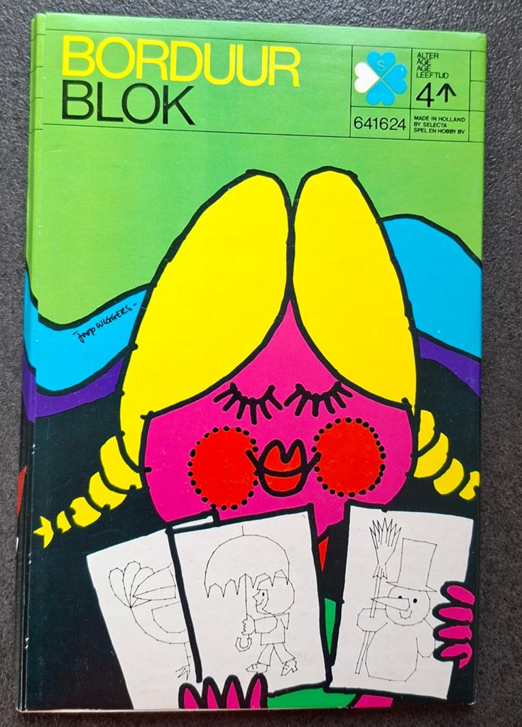 Vintage borduurblok Selecta jaren 70, Antiek en Kunst, Curiosa en Brocante, Ophalen of Verzenden