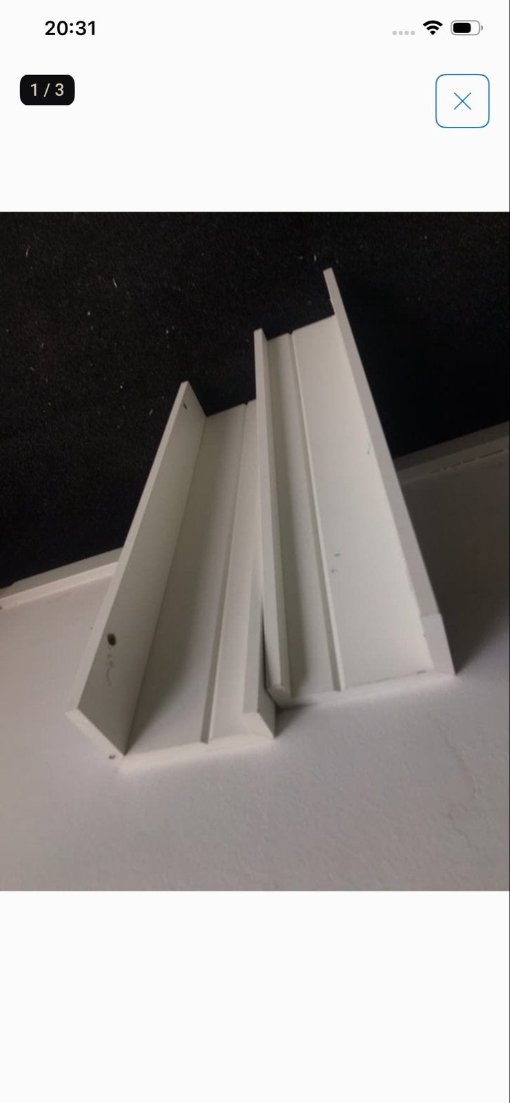 IKEA Mosslanda Muurplankjes - Wit (2 stuks), Ophalen of Verzenden, Gebruikt