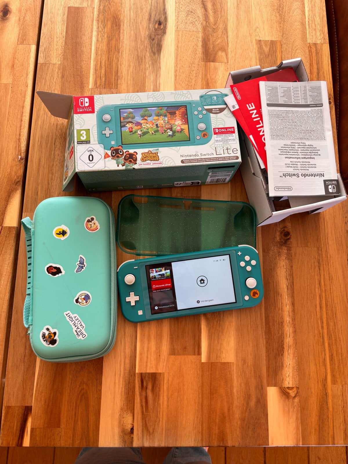 Nintendo Switch Lite Animal Crossing, Ophalen of Verzenden, Turquoise, Zo goed als nieuw
