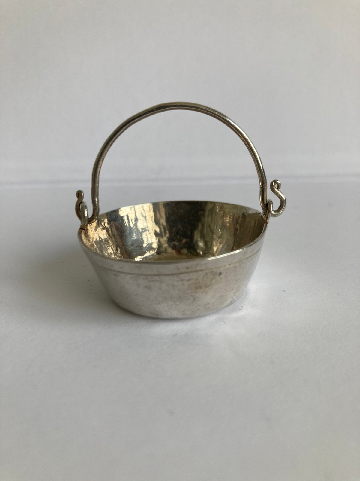 18e eeuws miniatuur zilveren kookpot, Ophalen of Verzenden, Zilver