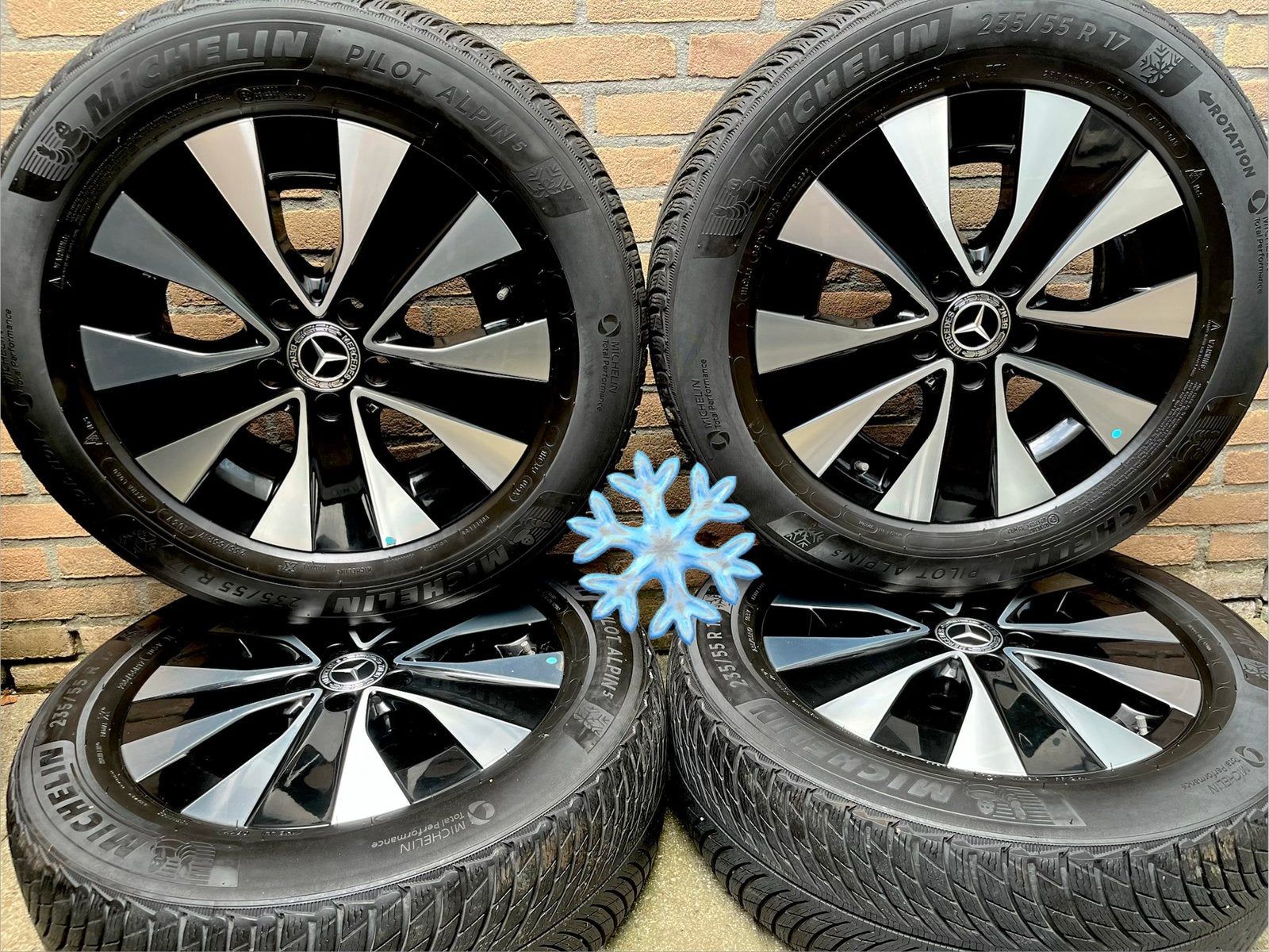 4x6mm 17 inch Orig Metcedes Vito V-klasse EQV Michelin wint., Banden en Velgen, 17 inch, 235 mm, Bestelwagen