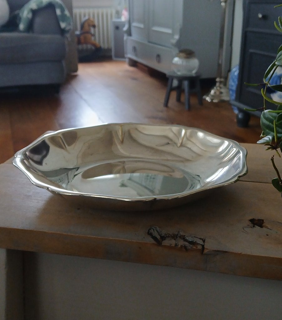 Vintage schaaltje, serveerschaaltje (silverplate/verzilverd?