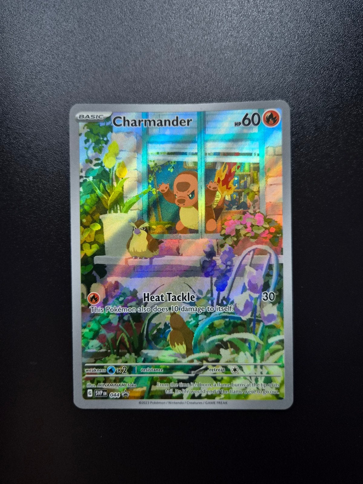 Charmander 044 Pokemon Promo Illustration rare, Ophalen, Zo goed als nieuw, Booster, Foil