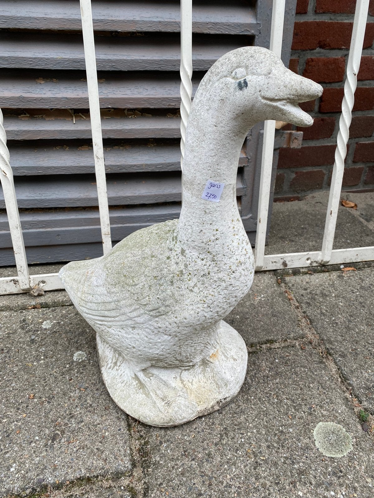 Leuk Betonnen Tuinbeeld, Gans, Beeld, Brocante, Tuin en Terras, Ophalen, Beton, Dierenbeeld