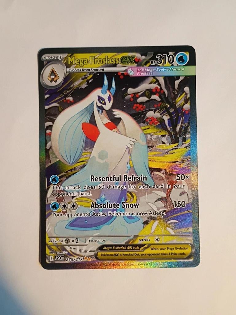 Mega Froslass EX 275/217 - Pokémon Kaart MINT, Ophalen of Verzenden, Zo goed als nieuw, Losse kaart, Foil