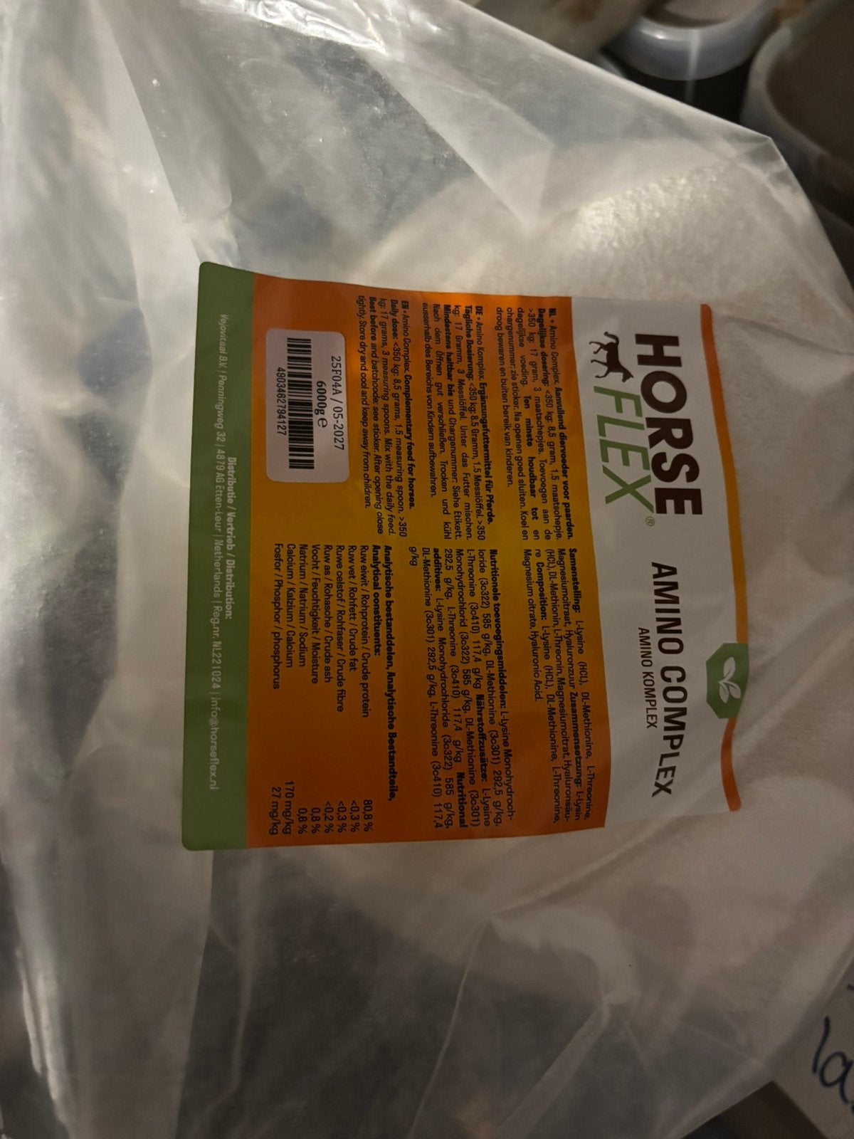 Horseflex Amino Complex 6 kg, Dieren en Toebehoren, Ophalen of Verzenden, Nieuw