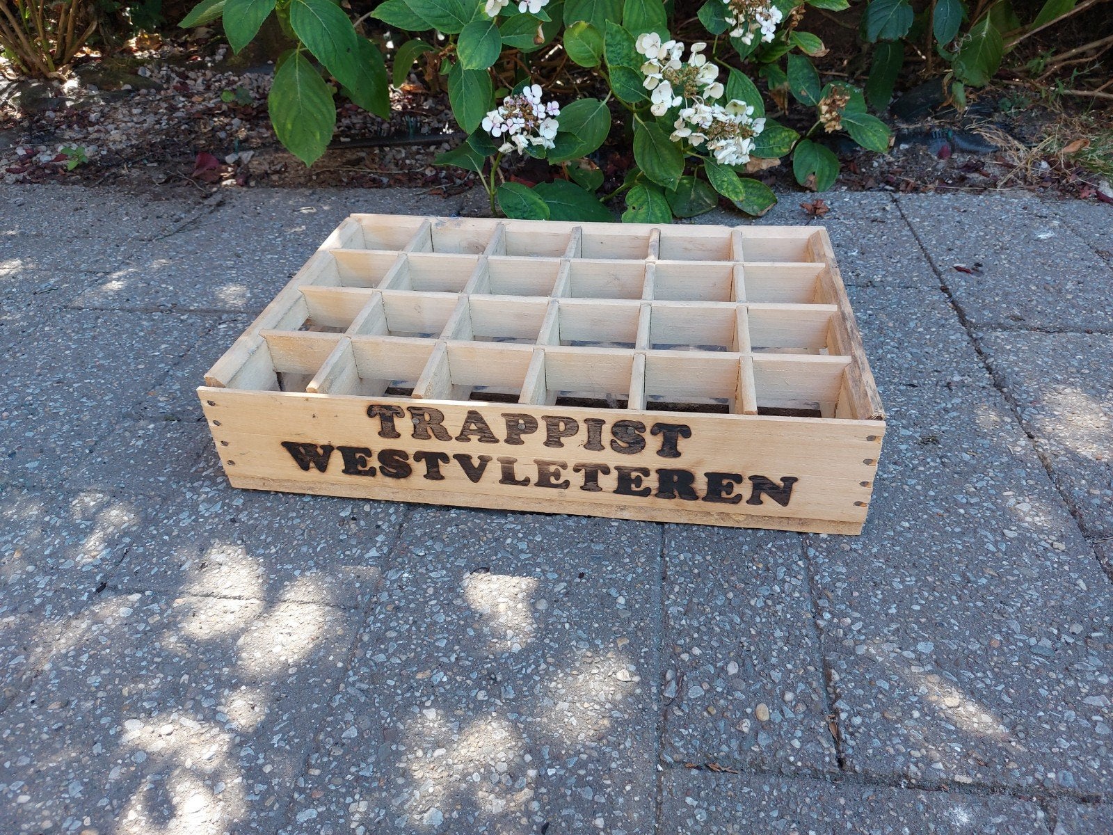 vintage houten bierkrat westvleteren Belgisch trappist, Ophalen, Overige typen, Overige merken
