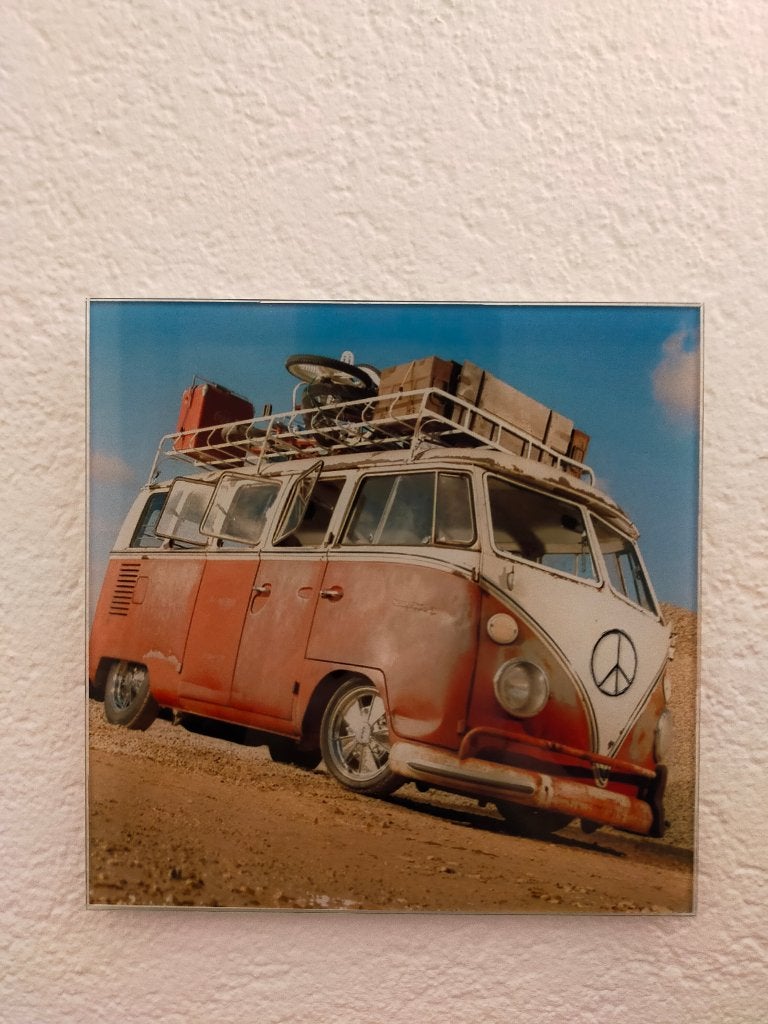 Volkswagen Glasschilderijtje, Ophalen, Minder dan 50 cm, Nieuw, Schilderij