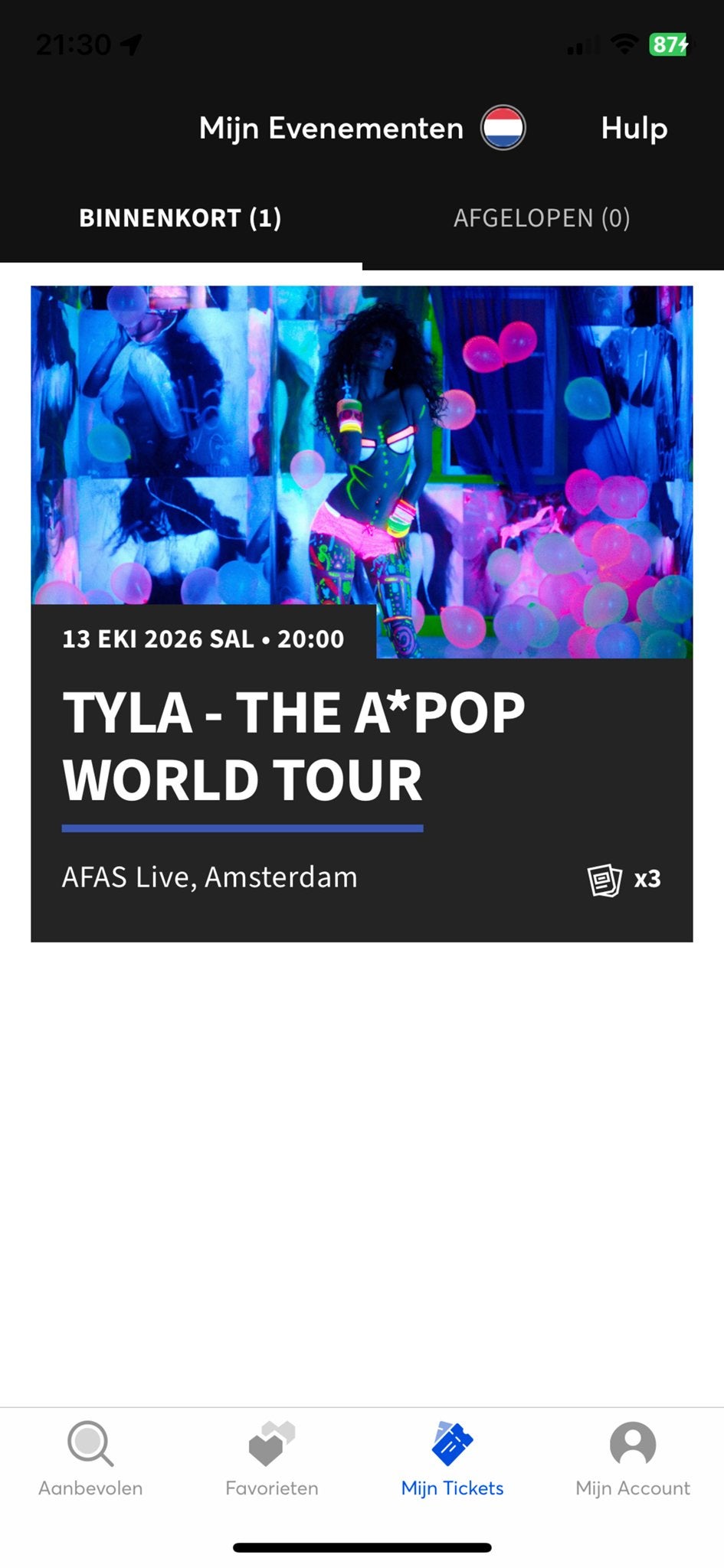 Tyla Amsterdam World Tour