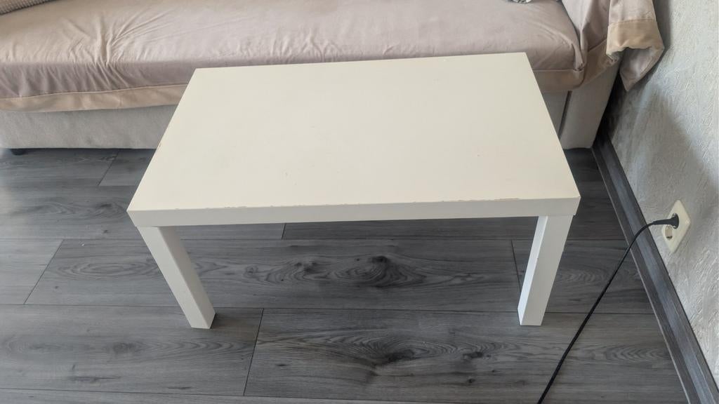 Witte salontafel, eenvoudig en modern design, Minder dan 50 cm, Gebruikt, 50 tot 100 cm, Ophalen of Verzenden