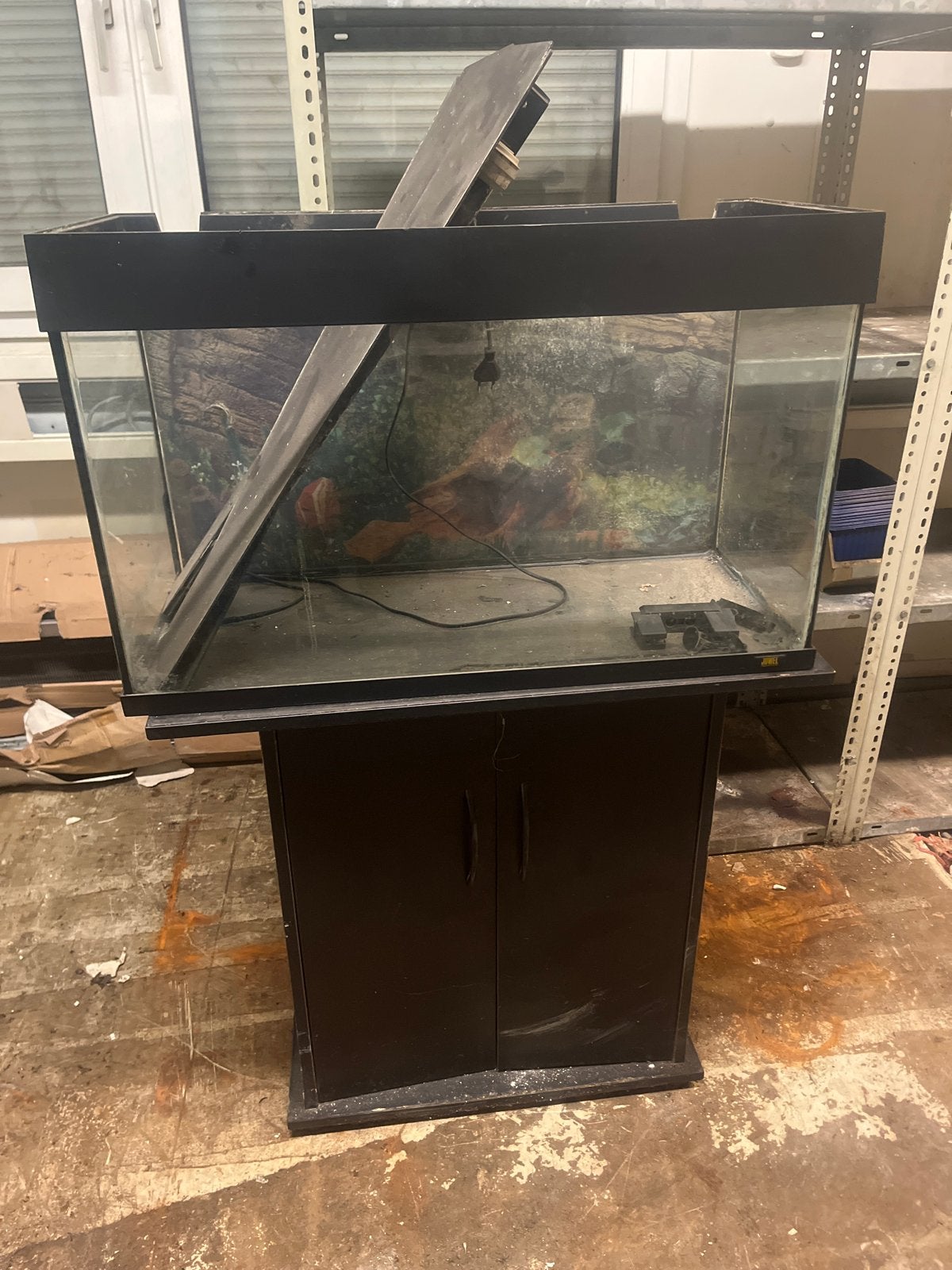 Zwart aquarium, Dieren en Toebehoren, Vissen | Aquaria en Toebehoren, Ophalen, Nieuw, Leeg aquarium