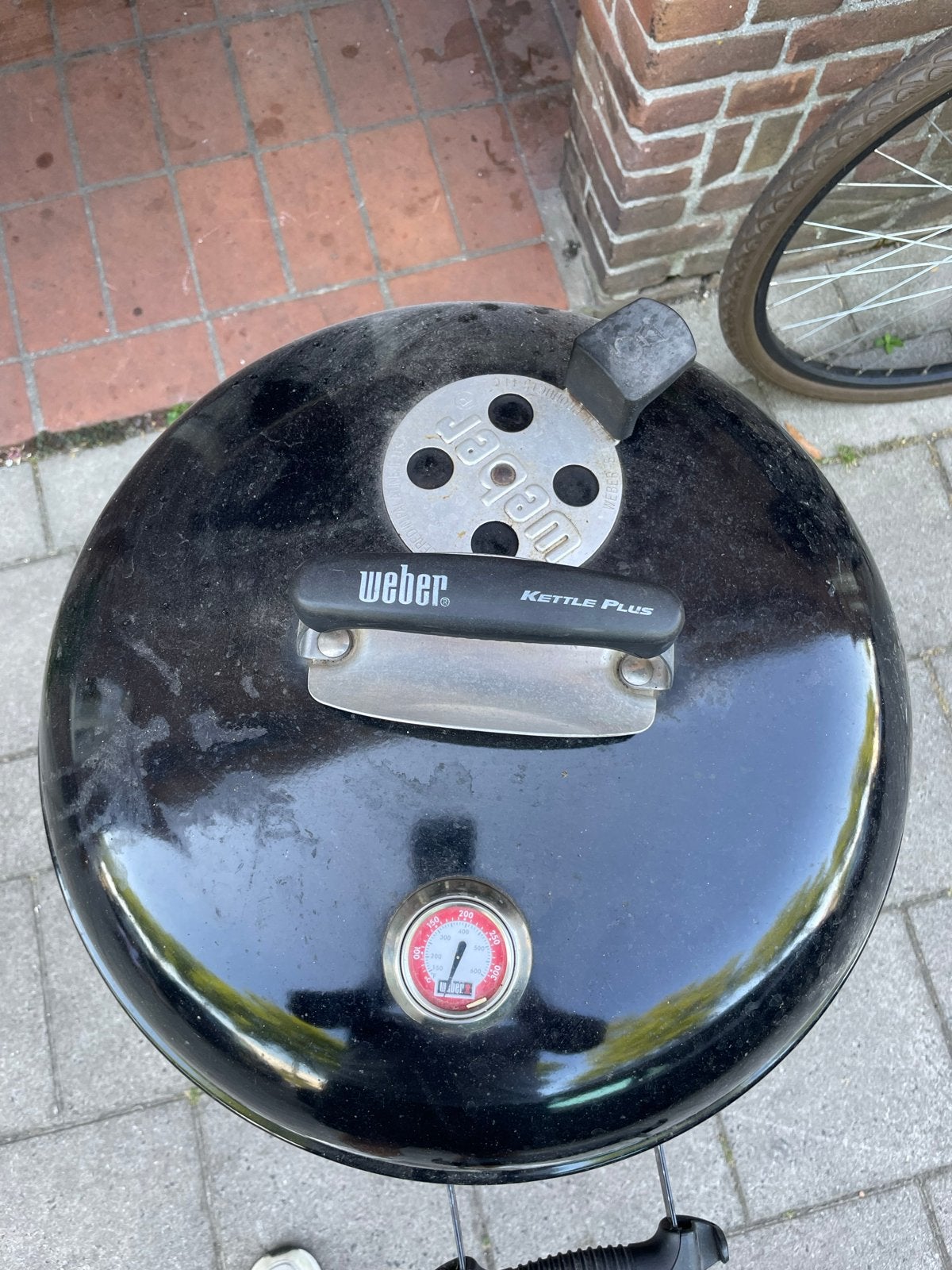 Weber Kettle Plus BBQ - Zwart, Ophalen of Verzenden, Gebruikt