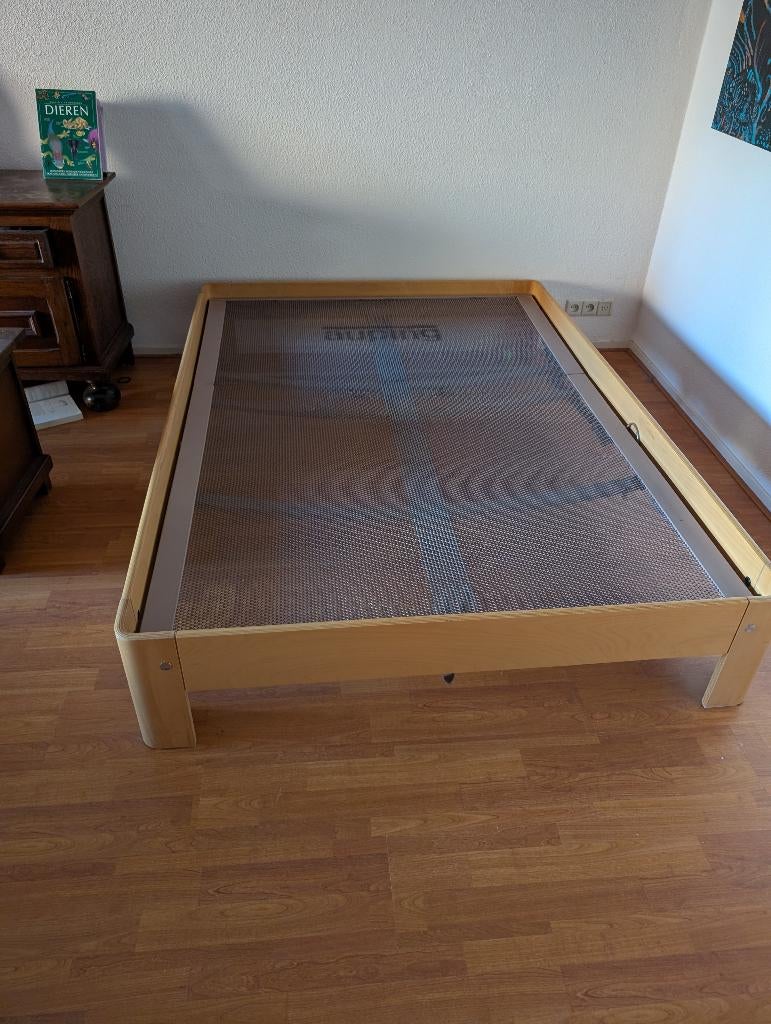 Auping auronde 140x200, Gebruikt, Bruin, Tweepersoons, 140 cm