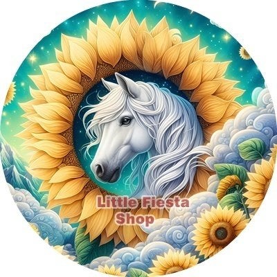 lf1310 luxe icing paard 19cm eetbare taart plaat print, Ophalen of Verzenden, Nieuw, Taarten, Versiering