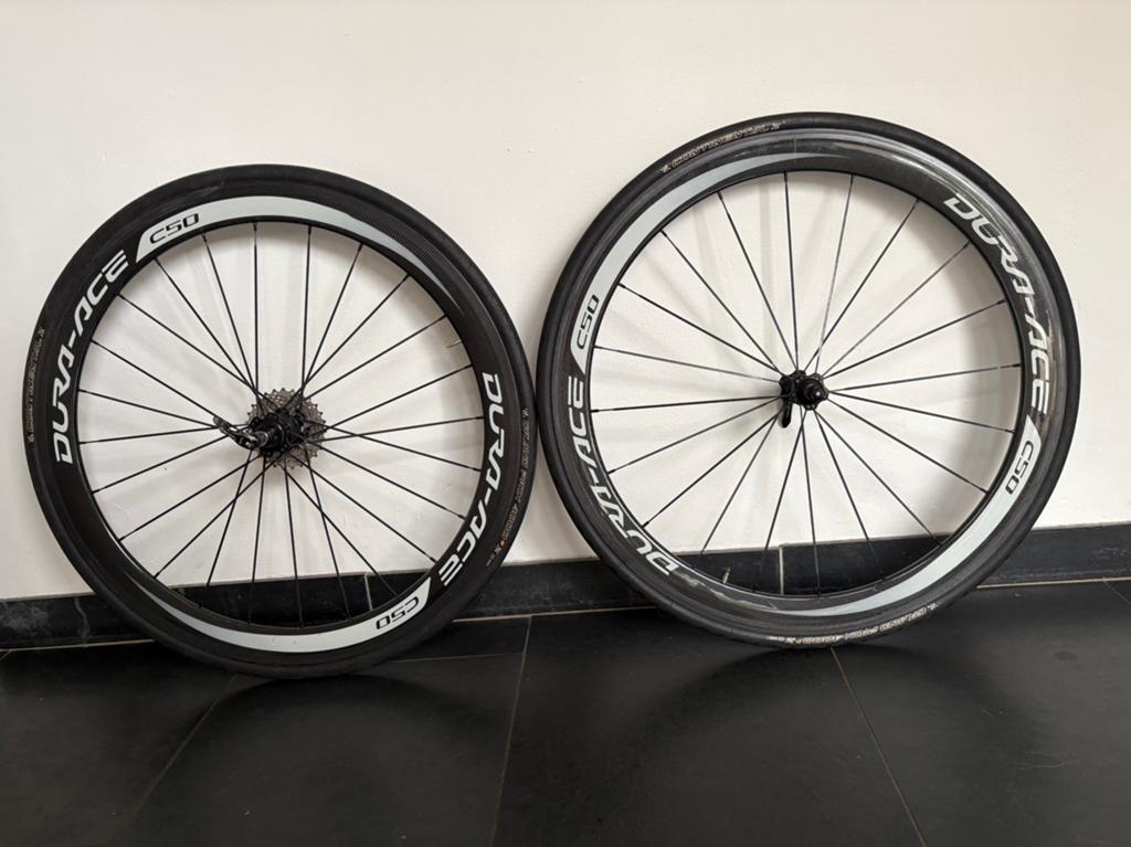 Dura-ace C50 velgen met Novatec naven, Fietsen en Brommers, Fietsonderdelen, Zo goed als nieuw, Racefiets, Carbon, Ophalen