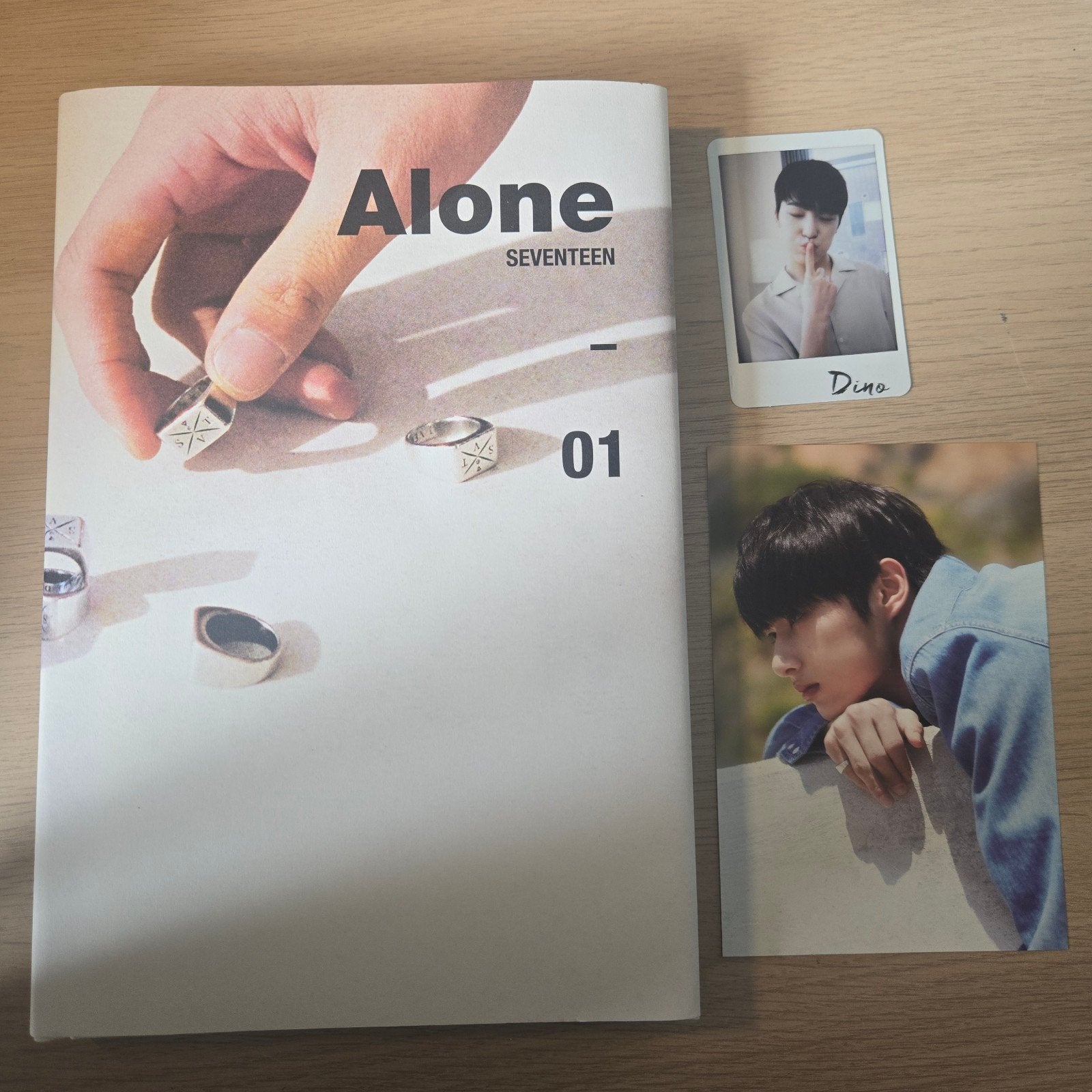Seventeen Alone Ver. 01 Album met Dino Photocard, Boeken, Ophalen of Verzenden, Zo goed als nieuw, Seventeen