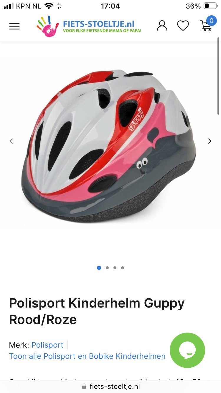 Polisport Guppy kinder fietshelm 48-52cm, Fietsen en Brommers, Fietsaccessoires | Fietshelmen, Ophalen of Verzenden, Zo goed als nieuw