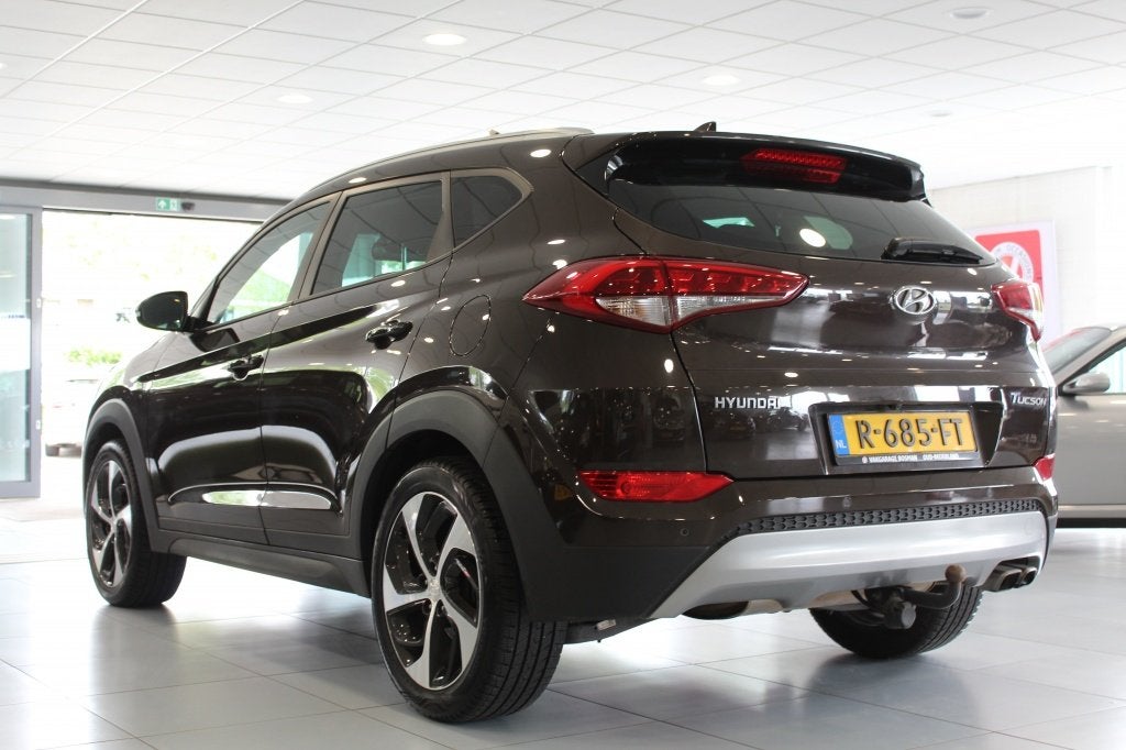 Hyundai Tucson 1.6 T-GDi Comf. 4WD/CAMERA/CRUISE/TREKHAAK, Auto's, Dealer onderhouden, Stof, Gebruikt, 4 cilinders