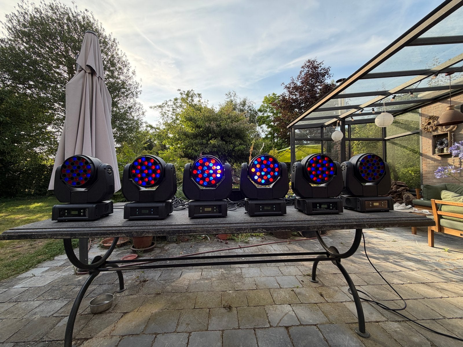 6x Expression 5000 met Flightcase, Ophalen, Gebruikt, Licht, Geluidgestuurd