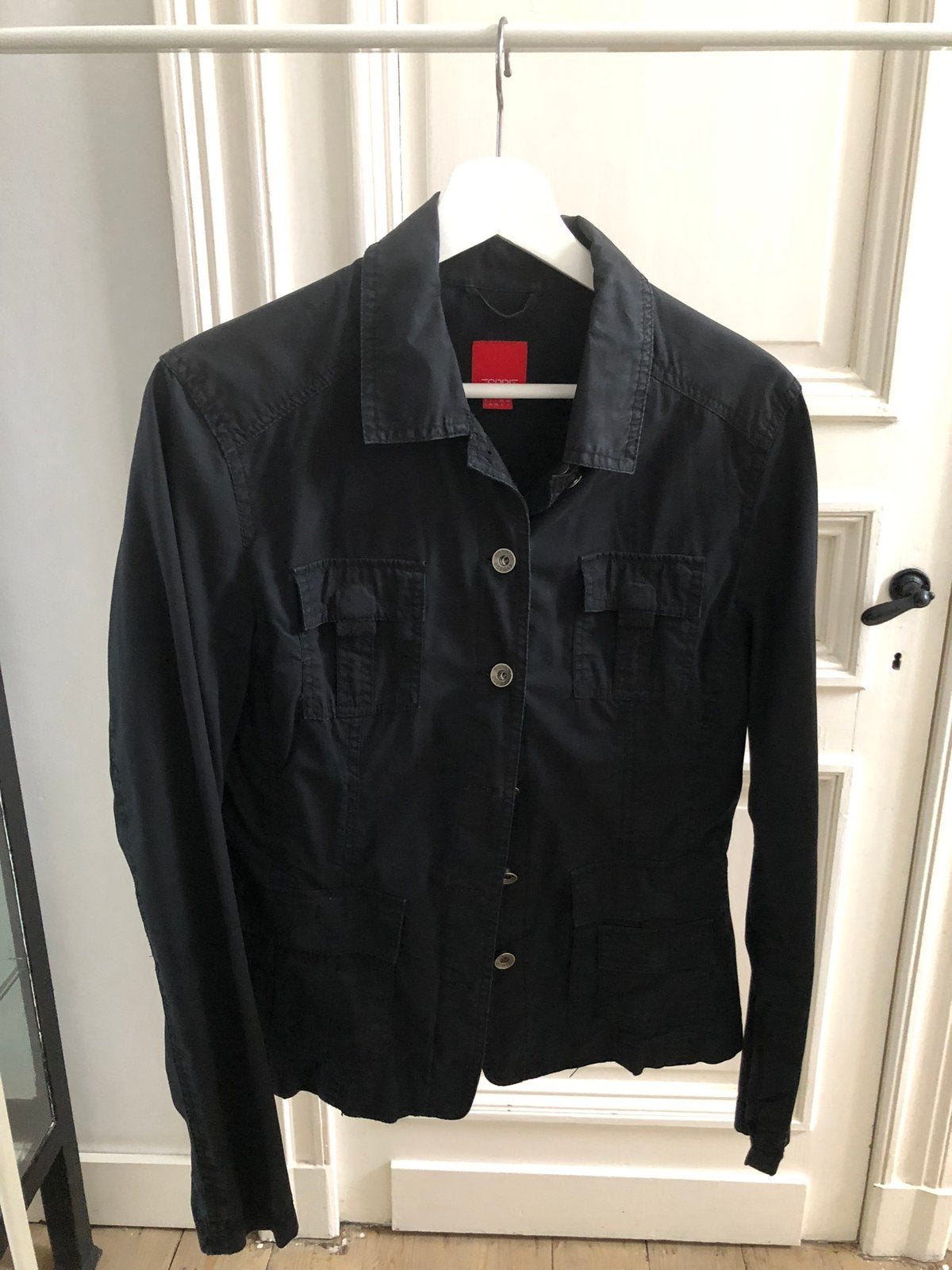 JASJE VEST JACKET LARGE ZWART KATOEN ESPRIT, Zwart, Maat 42/44 (L), Ophalen of Verzenden, Zo goed als nieuw