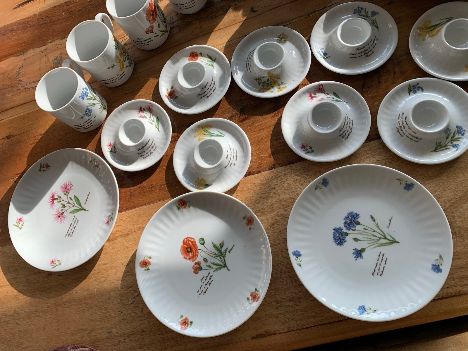 Exclusief Libelle Porselein Servies - met Bloemen, Gebruikt, Overige merken, Vintage, Ophalen of Verzenden