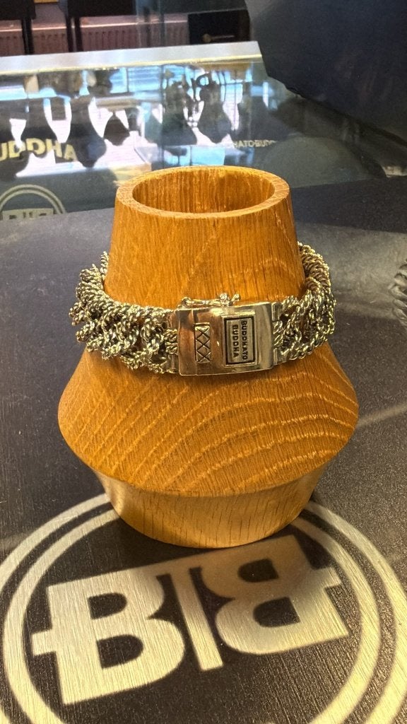 BUDDHA TO BUDDHA ARMBAND TYPE 785 E CHAIN TEXTURE € 499,00, Sieraden, Tassen en Uiterlijk, Armbanden, Ophalen of Verzenden, Nieuw
