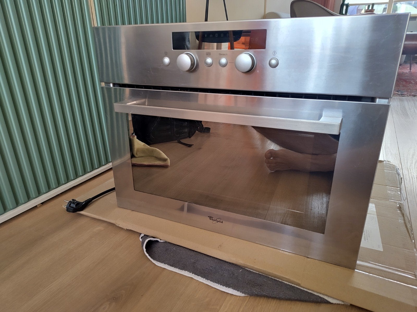 Whirlpool AMW 528/IX Inbouw Combi-oven magnetron, Witgoed en Apparatuur, Ovens, Ophalen, 45 tot 50 cm, Whirlpool, Gebruikt