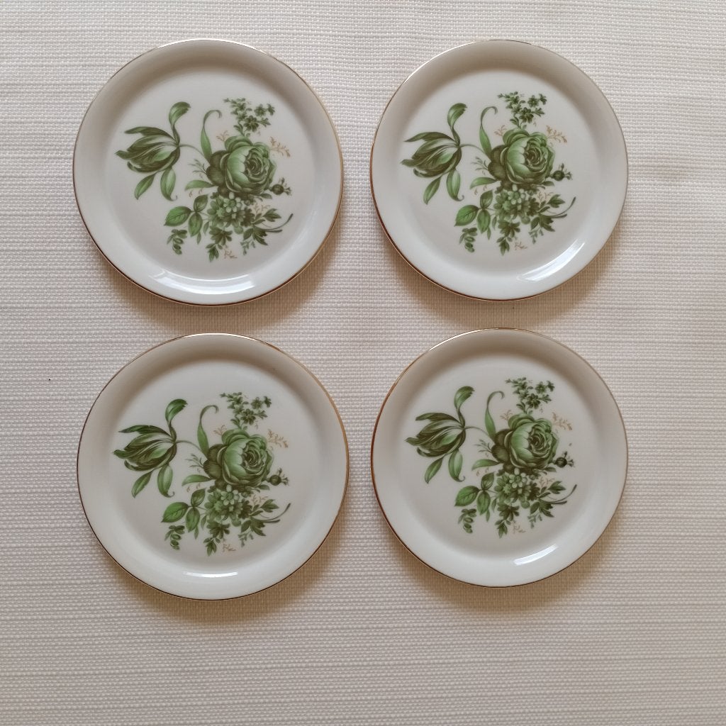 Set 4 vintage porseleinen mini-bordjes Seltmann Weiden, Antiek en Kunst, Antiek | Porselein, Ophalen of Verzenden
