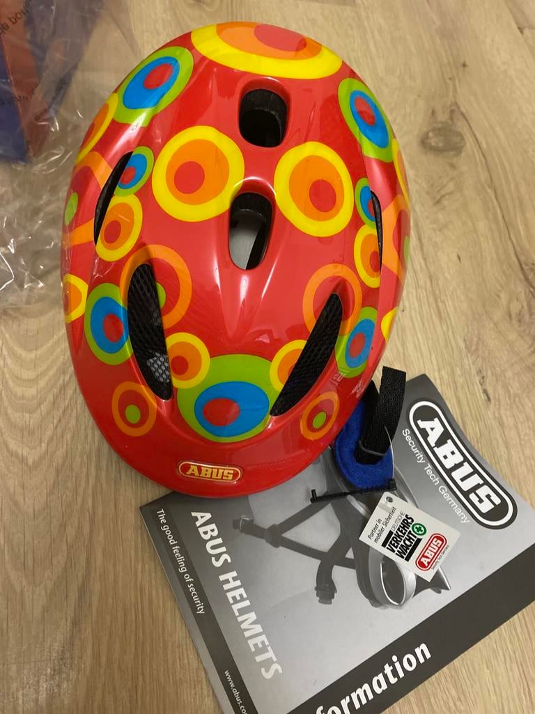 ABUS Smiley Fietshelm Kinderhelm M/L 52-57CM Bonbon, Ophalen of Verzenden, Nieuw, Overige maten