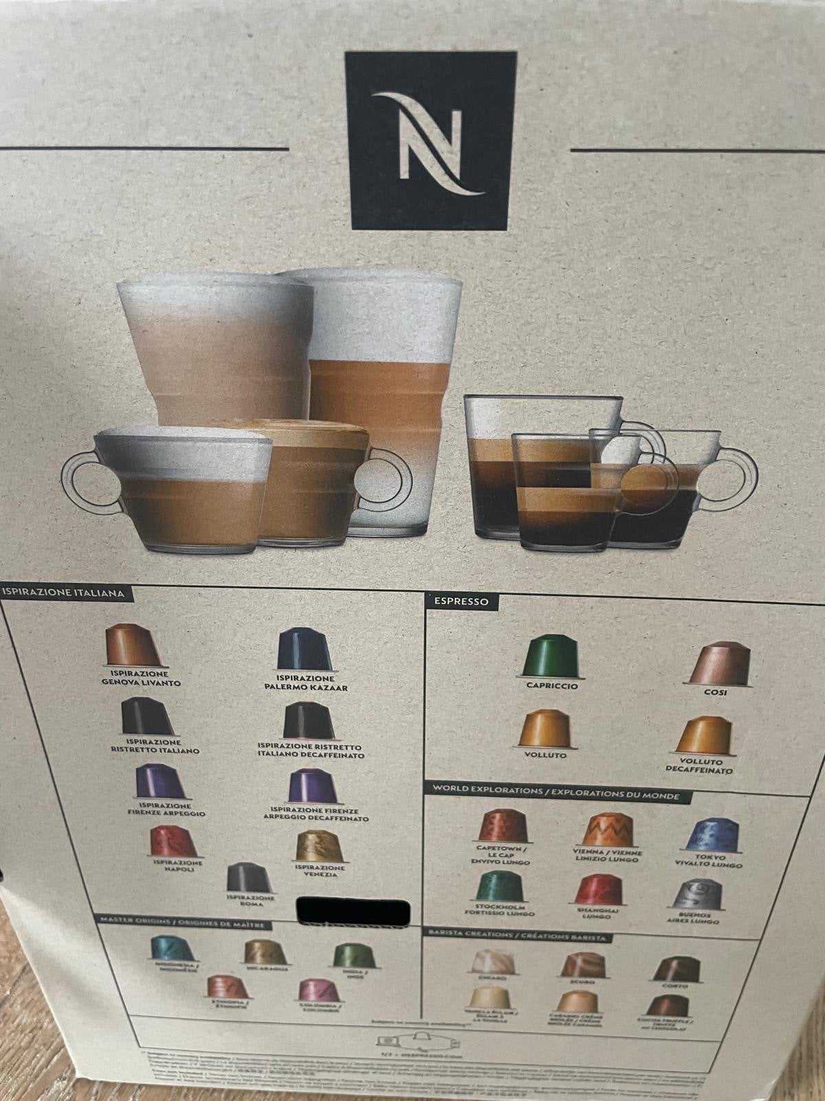 Nespresso Gran Lattissima EN640.B Koffiemachine Zwart, Ophalen, 2 tot 4 kopjes, Koffiepads en cups, Afneembaar waterreservoir