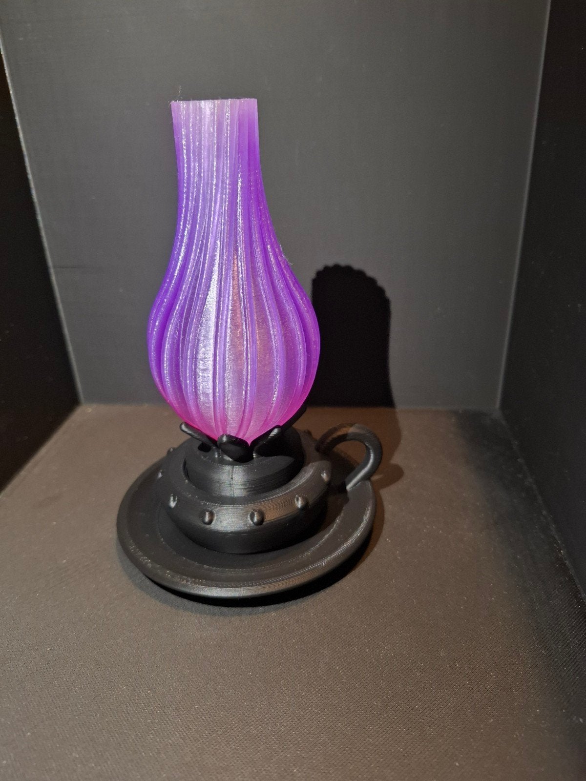 3D-geprinte "olie" Lamp - Paars/Zwart - Sfeervolle Verlicht, Vintage, Overige materialen, Nieuw, Ophalen of Verzenden