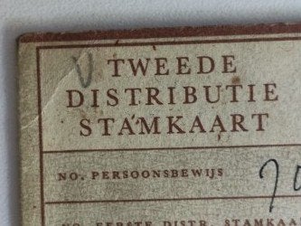 Tweede Distributie Stamkaart, Verzenden