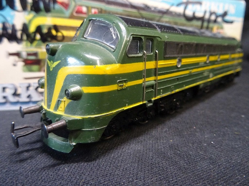 087=Marklin 3066-2 NOHAB loc van de Belgische spoorwegen.159, Wisselstroom, Gebruikt, Locomotief, Ophalen of Verzenden