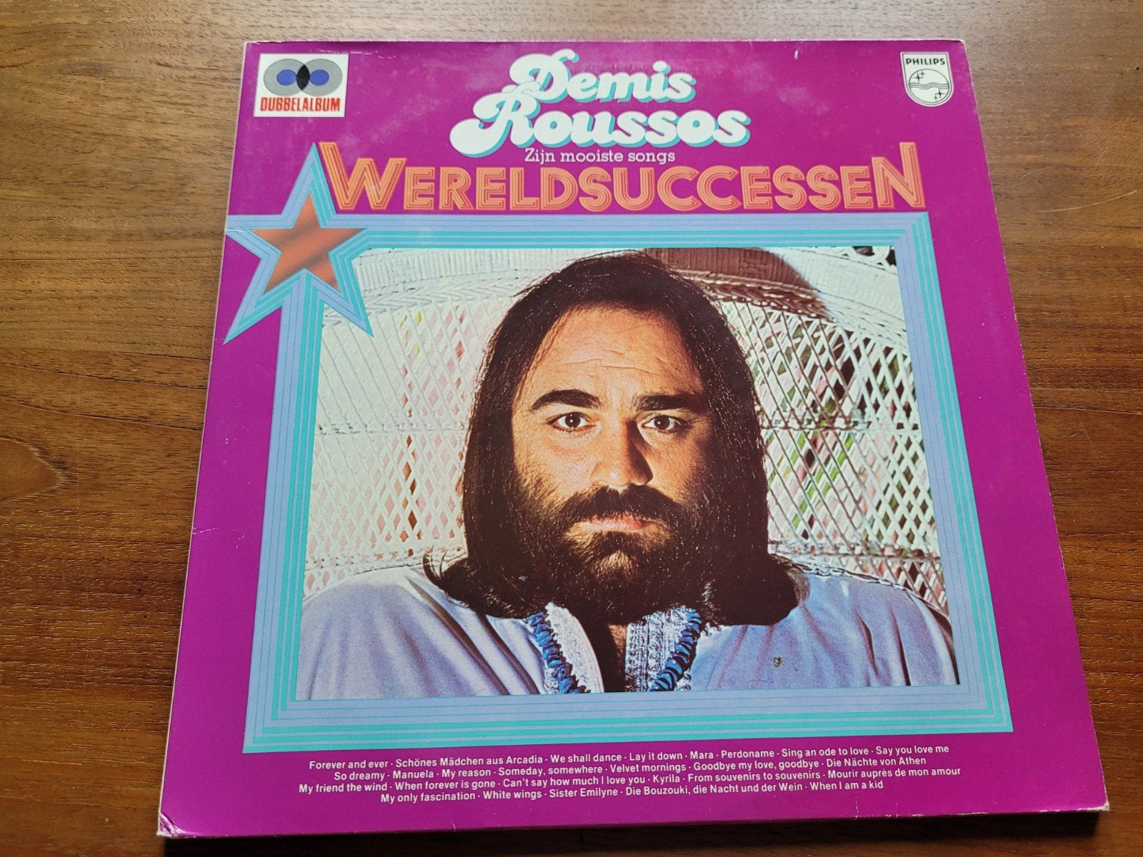 Demis Roussos - Wereldsuccessen Dubbelalbum LP (Philips), Gebruikt, Ophalen of Verzenden, 1970 - 1979, 12 inch