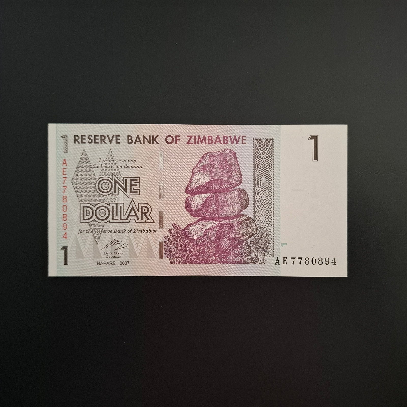 1 dollar Zimbabwe #066, Verzenden, Zimbabwe, Los biljet