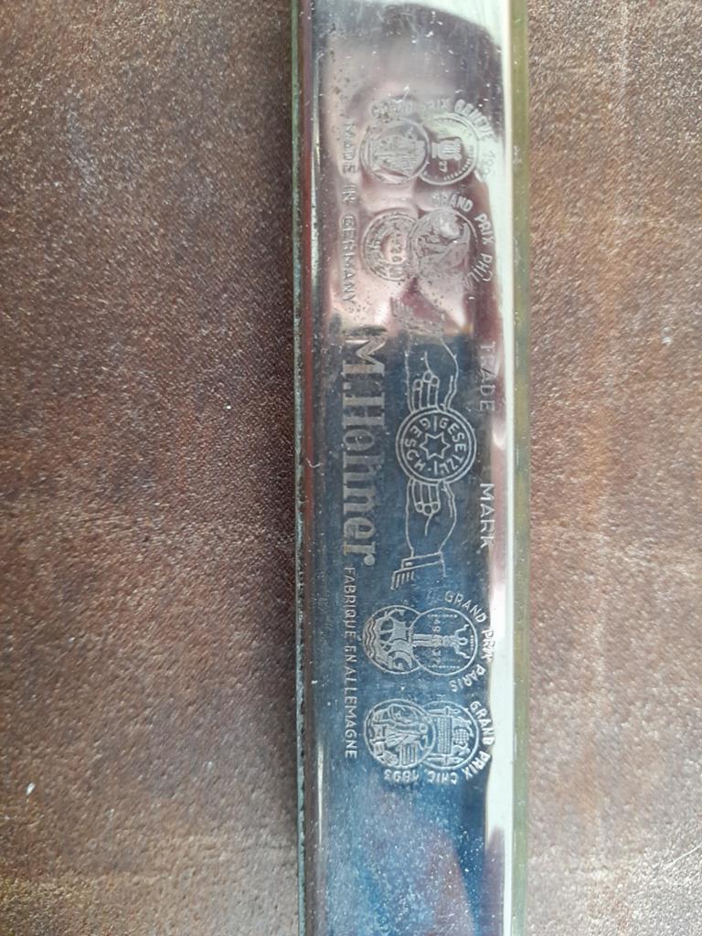 Vintage M. Hohner Volle Orchester mondharmonica met doos, Ophalen of Verzenden