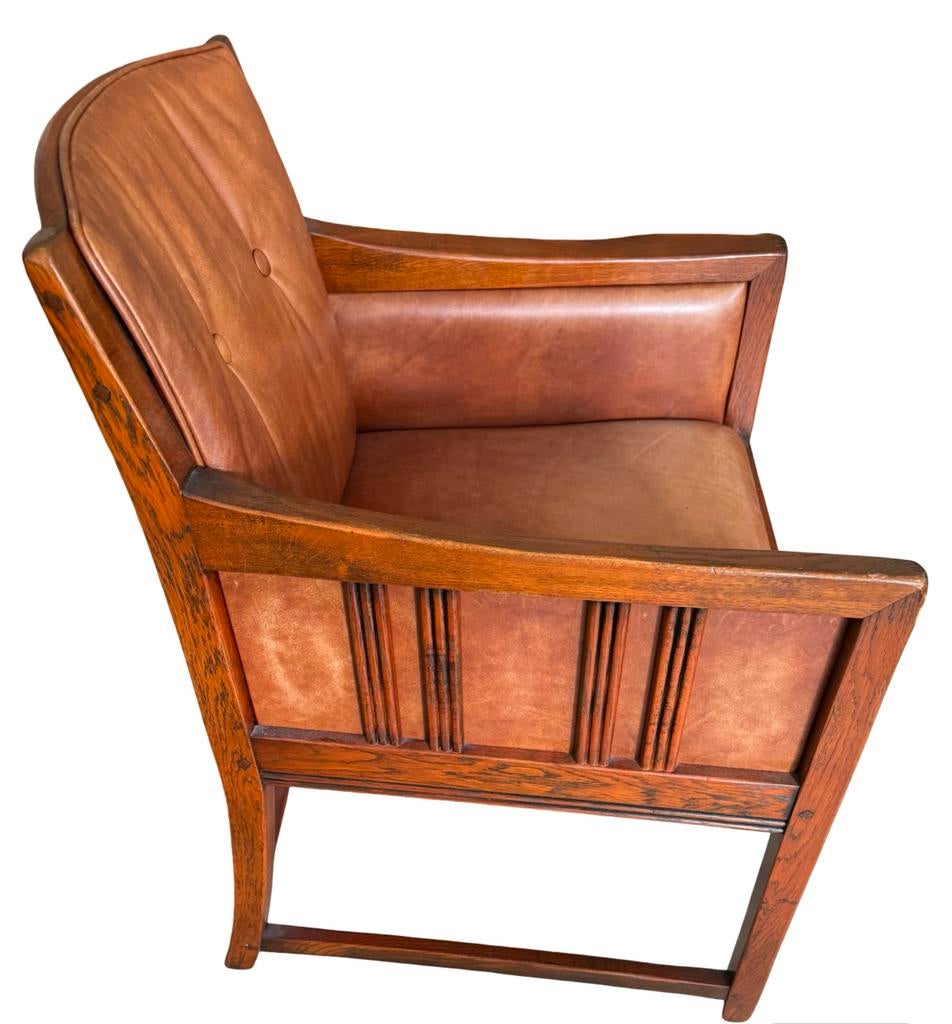 Schuitema & Zonen Leren Fauteuil - Comfortabel en Stijlvol, Huis en Inrichting, Fauteuils, Ophalen, Gebruikt, 50 tot 75 cm, Leer