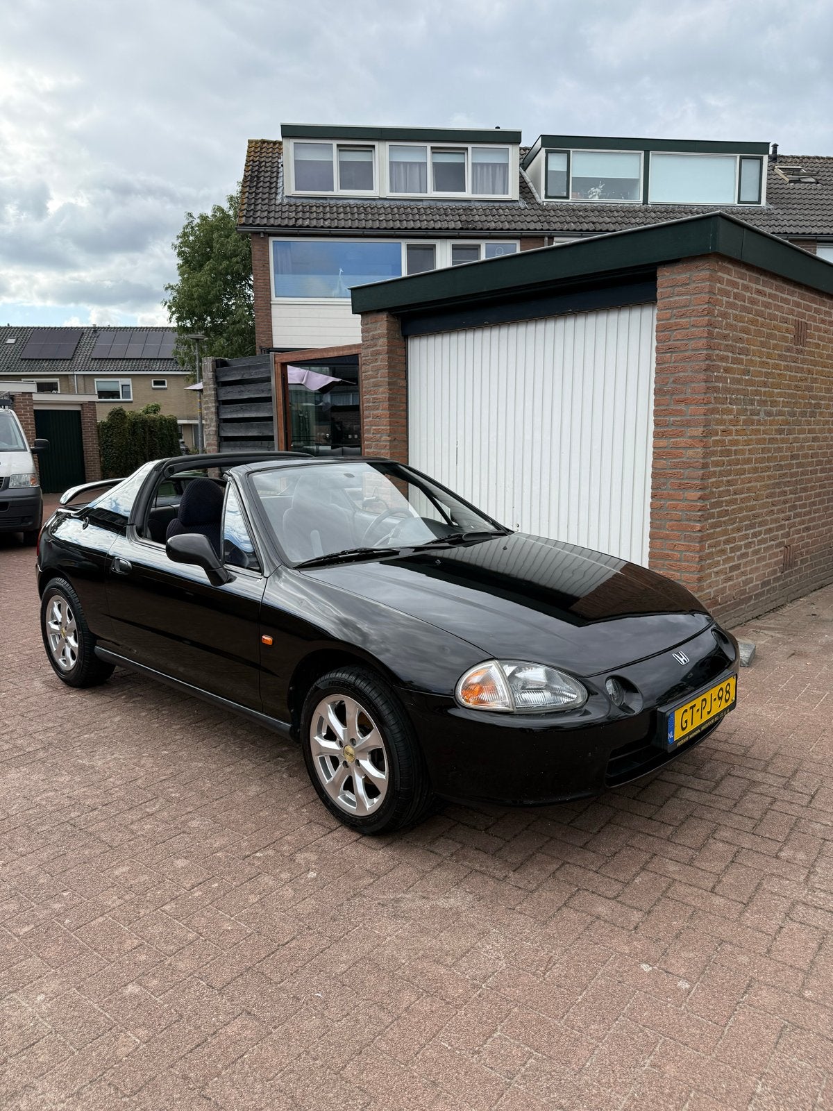 Honda CRX del Sol Origineel 1.6 Coupe ESI U9  Zwart, 2jr APK, Auto's, Voorwielaandrijving, 125 pk, 4 cilinders, 1590 cc