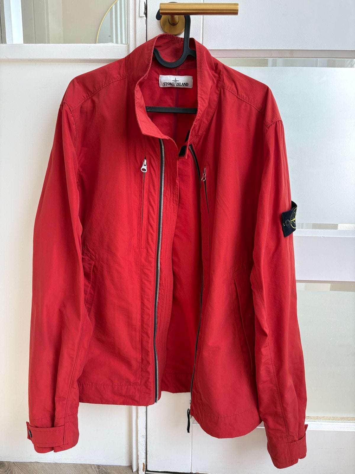 Stone Island Micro Reps Jas Rood Maat L, Verzenden, Gedragen, Maat 52/54 (L), Rood