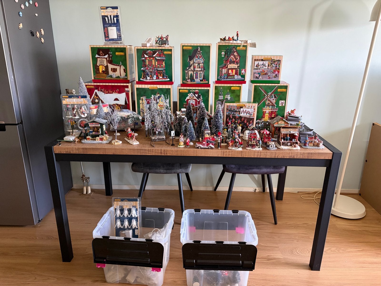 Kerstdorp compleet, Ophalen