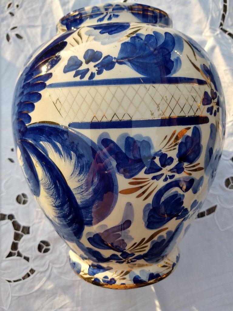 H bequet quaregnon delftse vaas vintage jaren 50. Op de, Ophalen of Verzenden