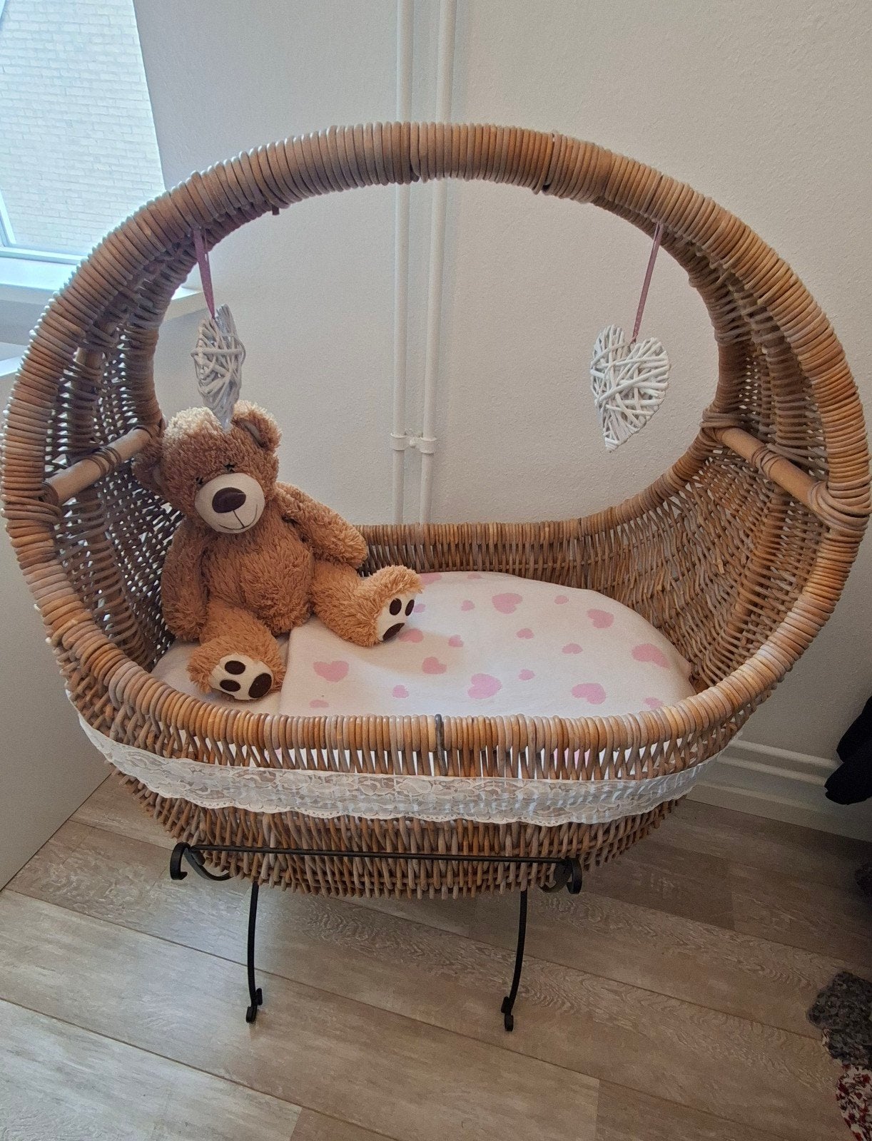 Celine Wieg - Rotan Wiegje voor Baby, Ophalen of Verzenden, Zo goed als nieuw, Wieg