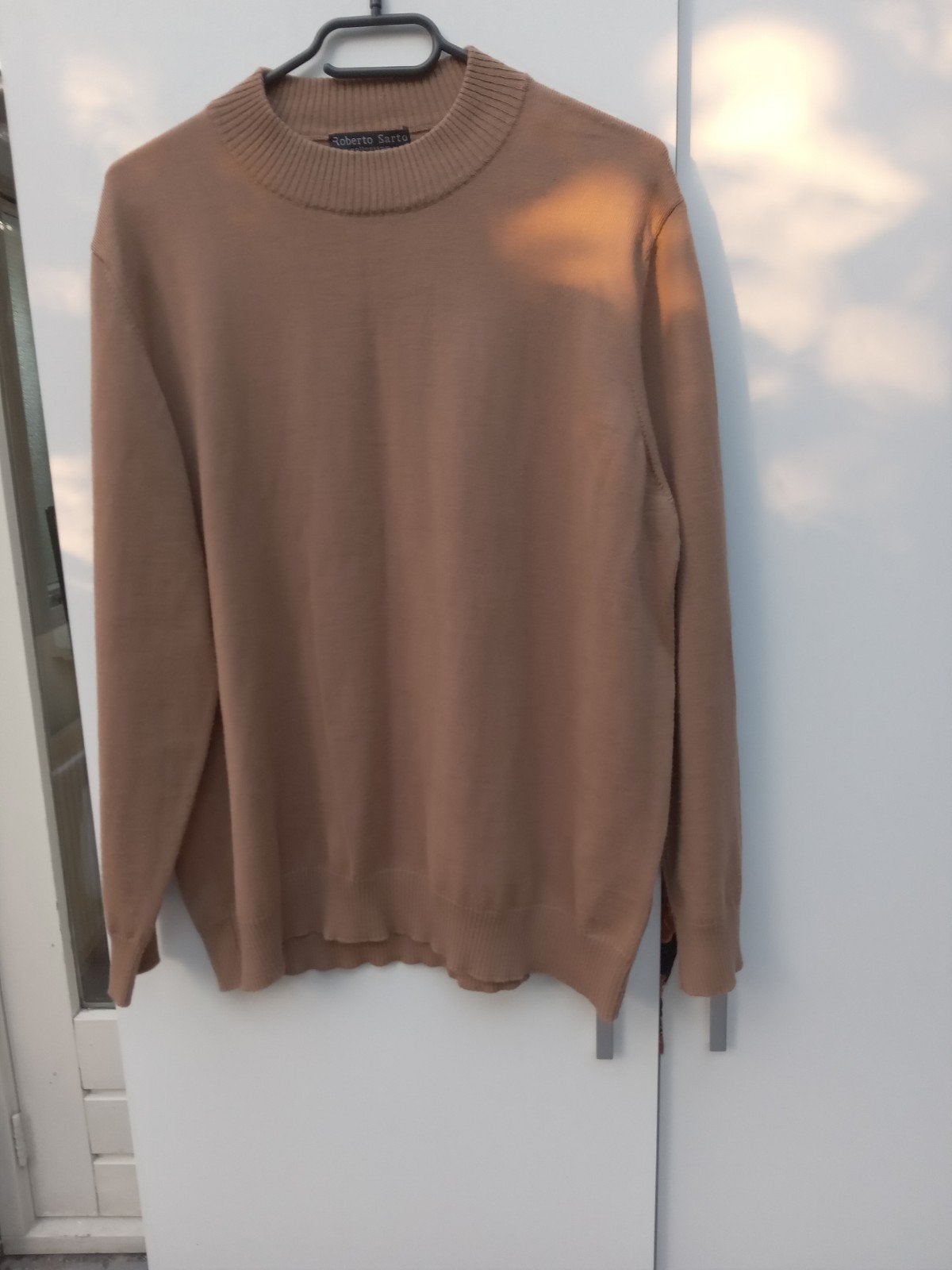 Roberto Sarto Merino wollen trui - Maat L, Beige, Maat 42/44 (L), Ophalen of Verzenden, Zo goed als nieuw