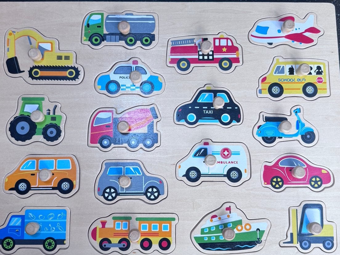 Knoppuzzel voertuigen New Classic Toys, 2 tot 4 jaar, 10 tot 50 stukjes, Ophalen of Verzenden, Zo goed als nieuw