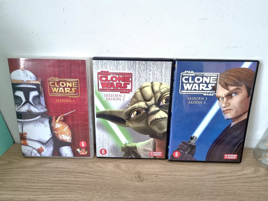 3 seizoenen van Star Wars The Clone Wars, Cd's en Dvd's, Gebruikt, Seizoen 1, Nederlands, Science Fiction en Fantasy