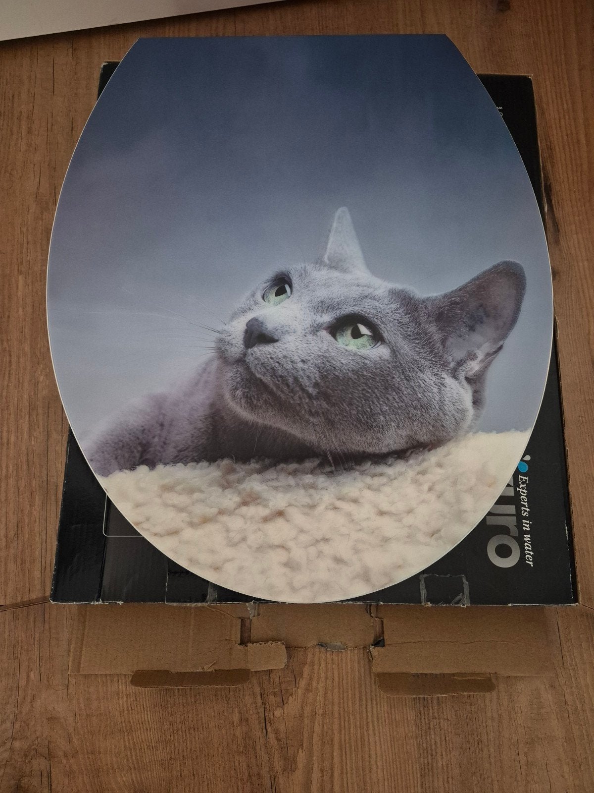 AquaZuro Toiletzitting Durolpast met Kattenprint, Ophalen, Nieuw, Toilet