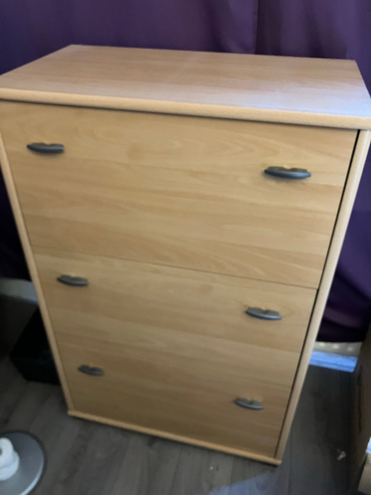 Houten archiefkast met 3 lades, Ophalen, Gebruikt, 100 tot 150 cm, 50 tot 100 cm
