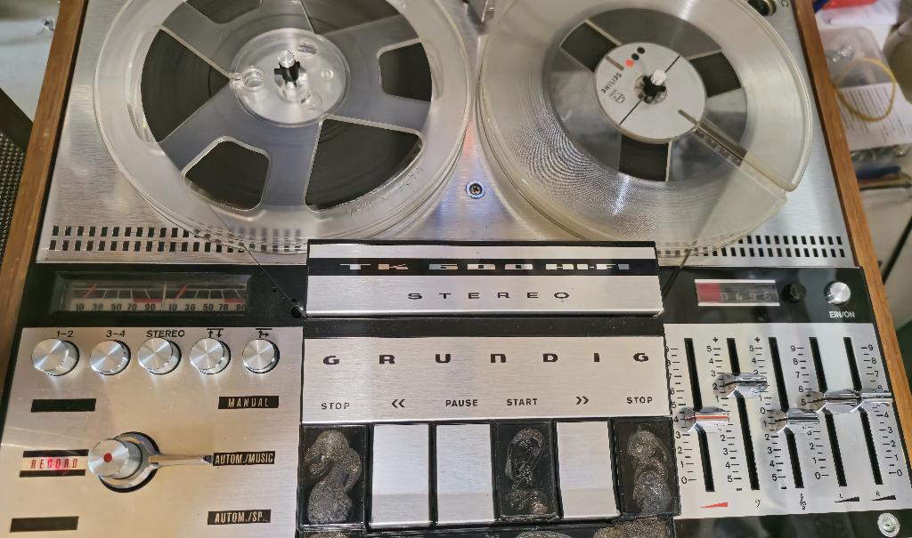 grundig tk-600 hi-fi stereo bandrecorder met 2 spoelen, Ophalen, Bandrecorder, Met banden