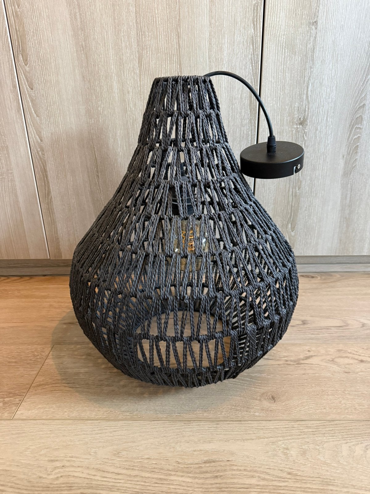 Leuke hanglamp te koop, Ophalen, Gebruikt, Overige materialen, E27 (groot)