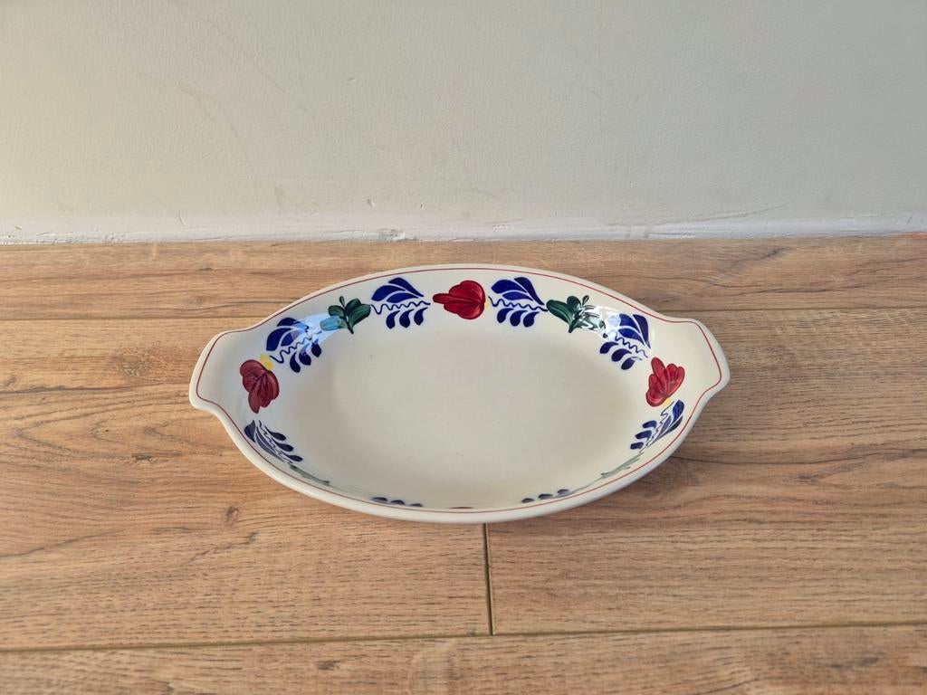 Boerenbont serveerschaal 31x21cm, Ophalen of Verzenden, Aardewerk, Boerenbont, Schaal of Schalen